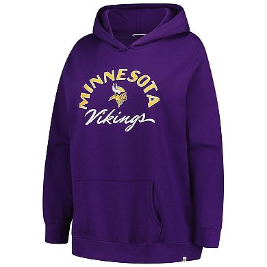 Women's '47 Purple Minnesota Vikings Plus Size Whirlwind Naomi Hoodie