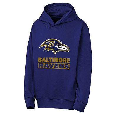 Youth Outerstuff Purple Baltimore Ravens Back to Basics Hoodie