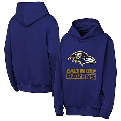 Youth Outerstuff Purple Baltimore Ravens Back to Basics Hoodie