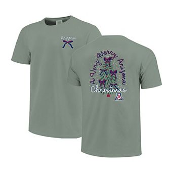 Women's Light Green Arizona Wildcats Christmas Tree Comfort Colors T-Shirt