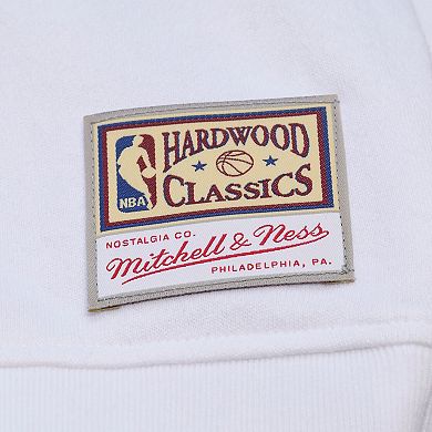 Women's Mitchell & Ness White Boston Celtics Lightweight Block Letter Sweatshirt