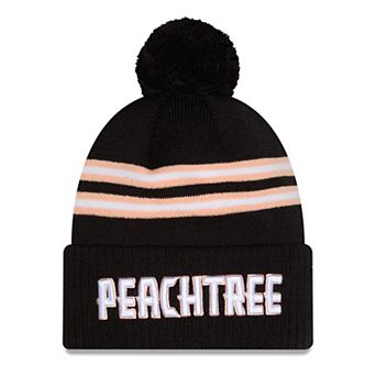 Men's New Era Black Atlanta Hawks 2025/26 City Edition Cuffed Knit Hat with Pom