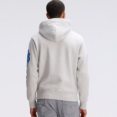 Fanatics Heather Gray Detroit Lions IconicFleece Letterman Hoodie