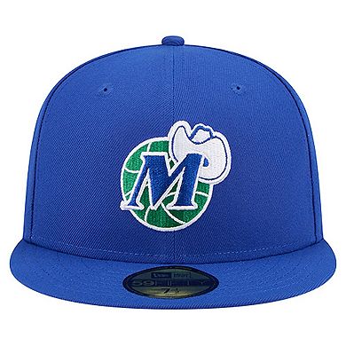 Men's New Era Blue Dallas Mavericks Core Logo 59FIFTY Fitted Hat