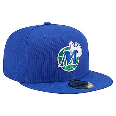 Men's New Era Blue Dallas Mavericks Core Logo 59FIFTY Fitted Hat