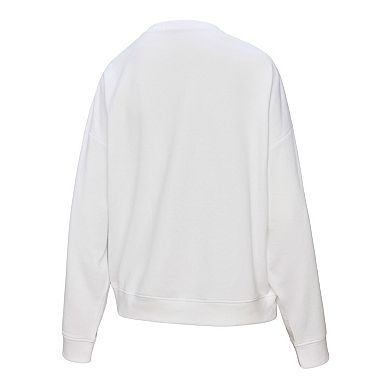 Women's Mitchell & Ness White Atlanta Braves Oversized Cooperstown Sweatshirt