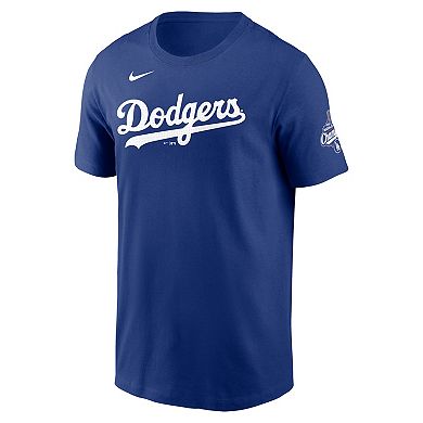 Men's Nike Freddie Freeman Royal Los Angeles Dodgers 2025 World Series Champions Name & Number T-Shirt
