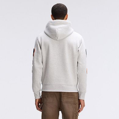 Fanatics Heather Gray Chicago Bears IconicFleece Letterman Hoodie