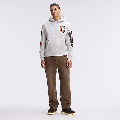 Fanatics Heather Gray Chicago Bears IconicFleece Letterman Hoodie