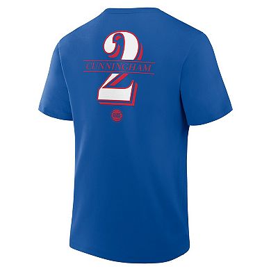Men's Fanatics Cade Cunningham Blue Detroit Pistons In The Paint Name & Number T-Shirt