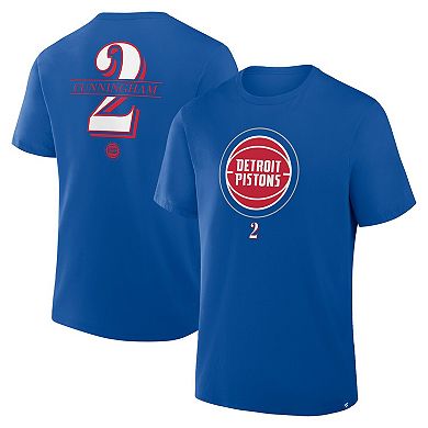 Men's Fanatics Cade Cunningham Blue Detroit Pistons In The Paint Name & Number T-Shirt