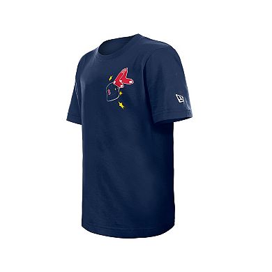 Youth New Era Navy Boston Red Sox Stars & Cap T-Shirt