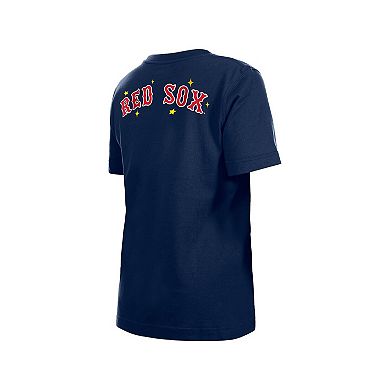 Youth New Era Navy Boston Red Sox Stars & Cap T-Shirt