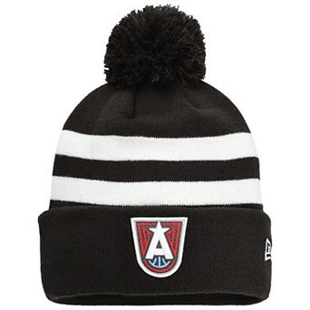 Unisex New Era Black Atlanta Dream Core Cuffed Knit Hat with Pom