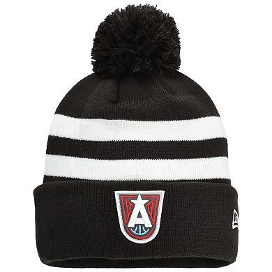 Unisex New Era Black Atlanta Dream Core Cuffed Knit Hat with Pom