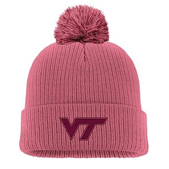 Men's Nike Pink Virginia Tech Hokies Tonal Peak Cuffed Knit Hat with Pom