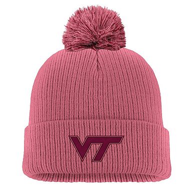 Men's Nike Pink Virginia Tech Hokies Tonal Peak Cuffed Knit Hat with Pom