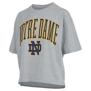 Women's Pressbox Gray Notre Dame Fighting Irish Nelson T-Shirt