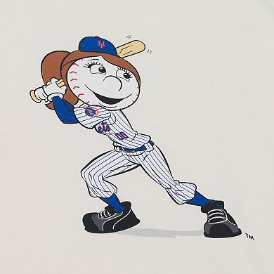 Women's Mitchell & Ness Cream New York Mets Boyfriend Raglan T-Shirt