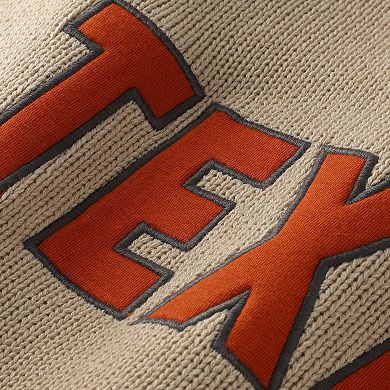 Unisex Uscape Apparel Ash Texas Longhorns Embroidered Applique Sweater