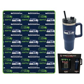 Pegasus Seattle Seahawks 60" x 70" Logo Blanket and 30oz Stainless Steel Tumbler Combo