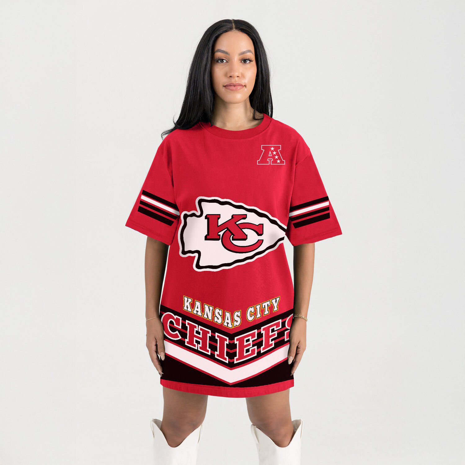 Женские платья Gameday Couture Red Kansas City Chiefs Perfect Score Vintage T-Shirt Dress