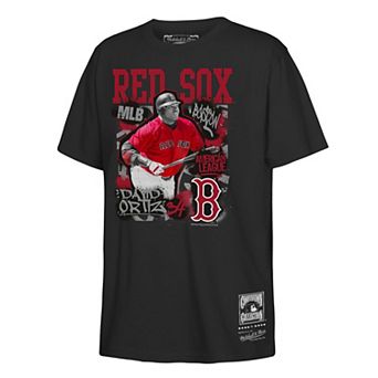 Youth Mitchell & Ness David Ortiz Black Boston Red Sox Cooperstown Star Moment T-Shirt
