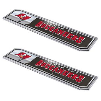Logo Brands Tampa Bay Buccaneers 2-Pack Embossed Truck Emblem Set