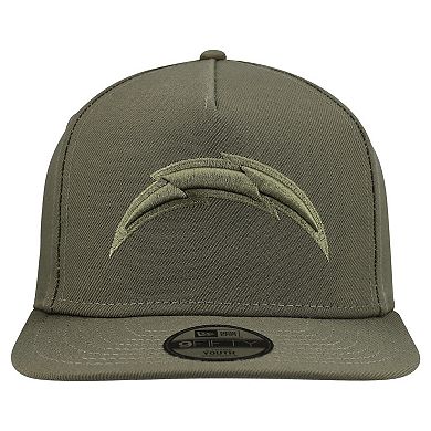 Youth New Era Olive Los Angeles Chargers Color Pack A-Frame 9FIFTY Snapback Hat