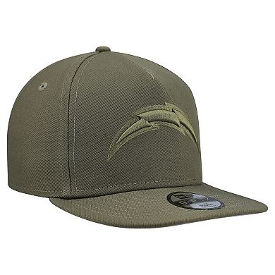 Youth New Era Olive Los Angeles Chargers Color Pack A-Frame 9FIFTY Snapback Hat