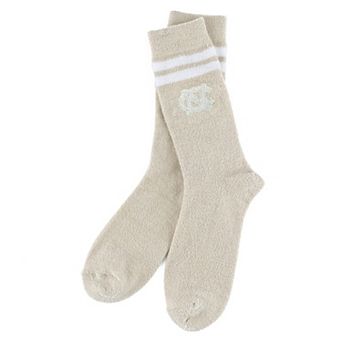 Women's ZooZatz Cream North Carolina Tar Heels Victory Plush Socks