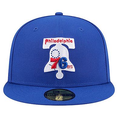 Men's New Era Royal Philadelphia 76ers Core Logo 59FIFTY Fitted Hat