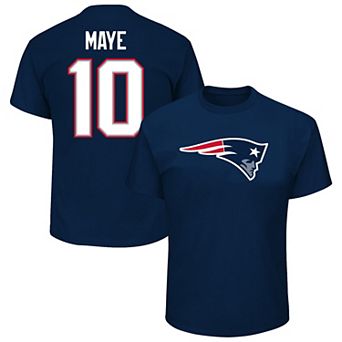 Men's Fanatics Drake Maye Navy New England Patriots Big & Tall Player Name & Number T-Shirt