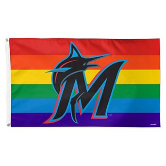 WinCraft Miami Marlins 3' x 5' Single-Sided Deluxe Team Pride Flag