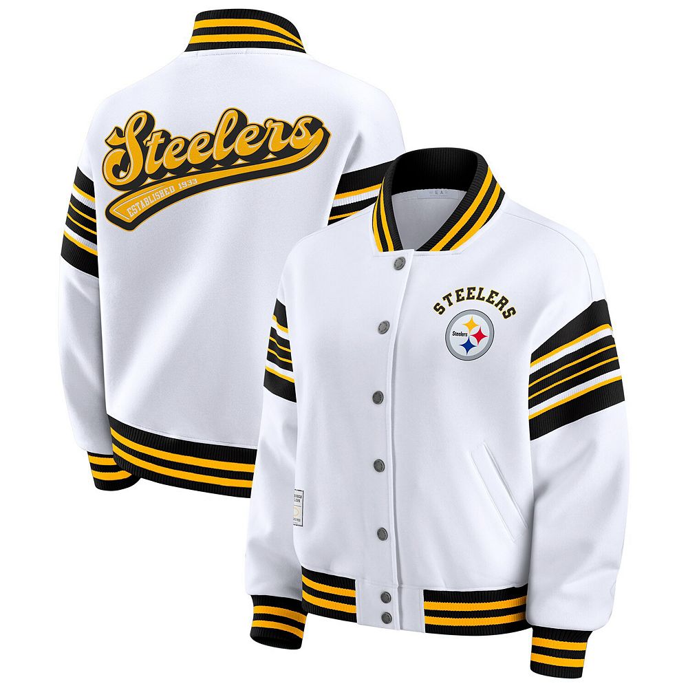 Women's WEAR by Erin Andrews White Pittsburgh Steelers Plus Size