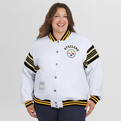 Women's WEAR by Erin Andrews White Pittsburgh Steelers Plus Size
