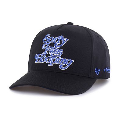 Men's Brand Seen by '47 Black Dallas Mavericks Sorry I Was Hooping Hitch Adjustable Hat