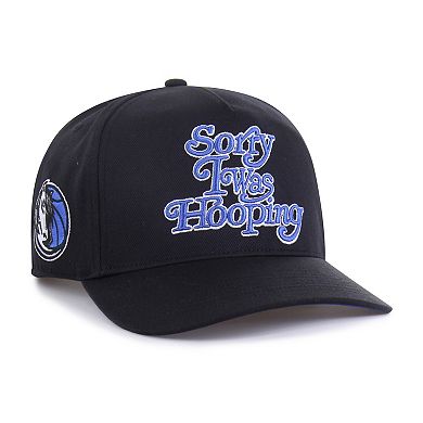 Men's Brand Seen by '47 Black Dallas Mavericks Sorry I Was Hooping Hitch Adjustable Hat
