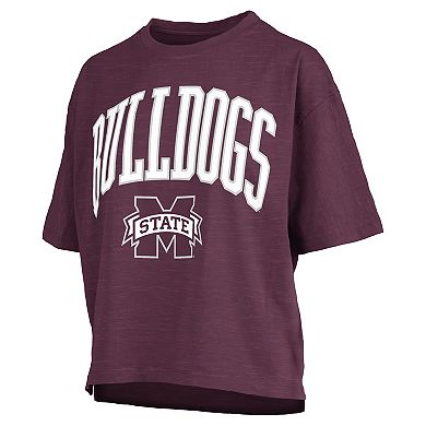 Women's Pressbox Maroon Mississippi State Bulldogs Nelson T-Shirt