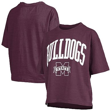 Women's Pressbox Maroon Mississippi State Bulldogs Nelson T-Shirt