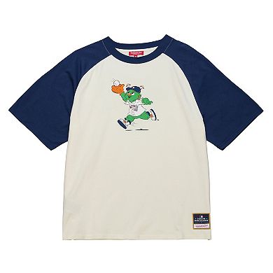 Women's Mitchell & Ness Cream Houston Astros Boyfriend Raglan T-Shirt