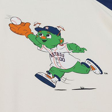 Women's Mitchell & Ness Cream Houston Astros Boyfriend Raglan T-Shirt