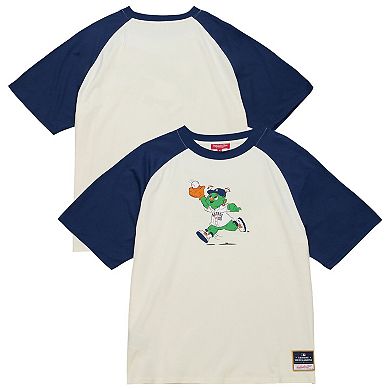 Women's Mitchell & Ness Cream Houston Astros Boyfriend Raglan T-Shirt