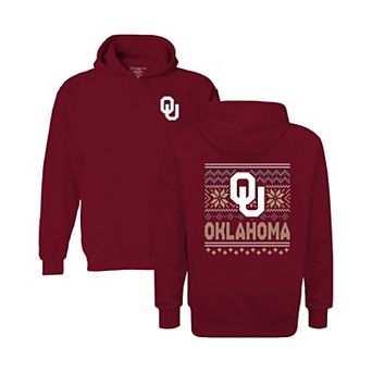 Youth Crimson Oklahoma Sooners Classic Holiday Sweater Hoodie