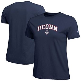 Women's Champion Navy UConn Huskies Arched Over Logo T-Shirt