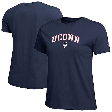 Women's Champion Navy UConn Huskies Arched Over Logo T-Shirt