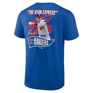 Men's Fanatics Nolan Ryan Deep Royal Texas Rangers Retired Player Nickname Name & Number T-Shirt