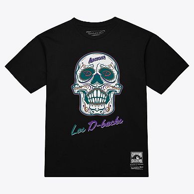 Women's Mitchell & Ness Black Arizona Diamondbacks Sugar Skull Boxy T-Shirt