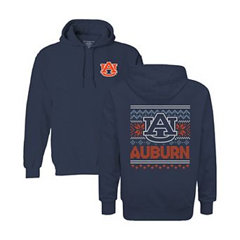 Youth Navy Auburn Tigers Classic Holiday Sweater Hoodie