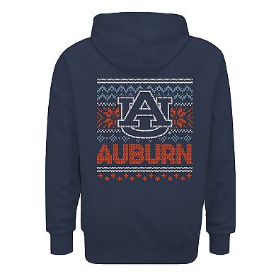 Youth Navy Auburn Tigers Classic Holiday Sweater Hoodie